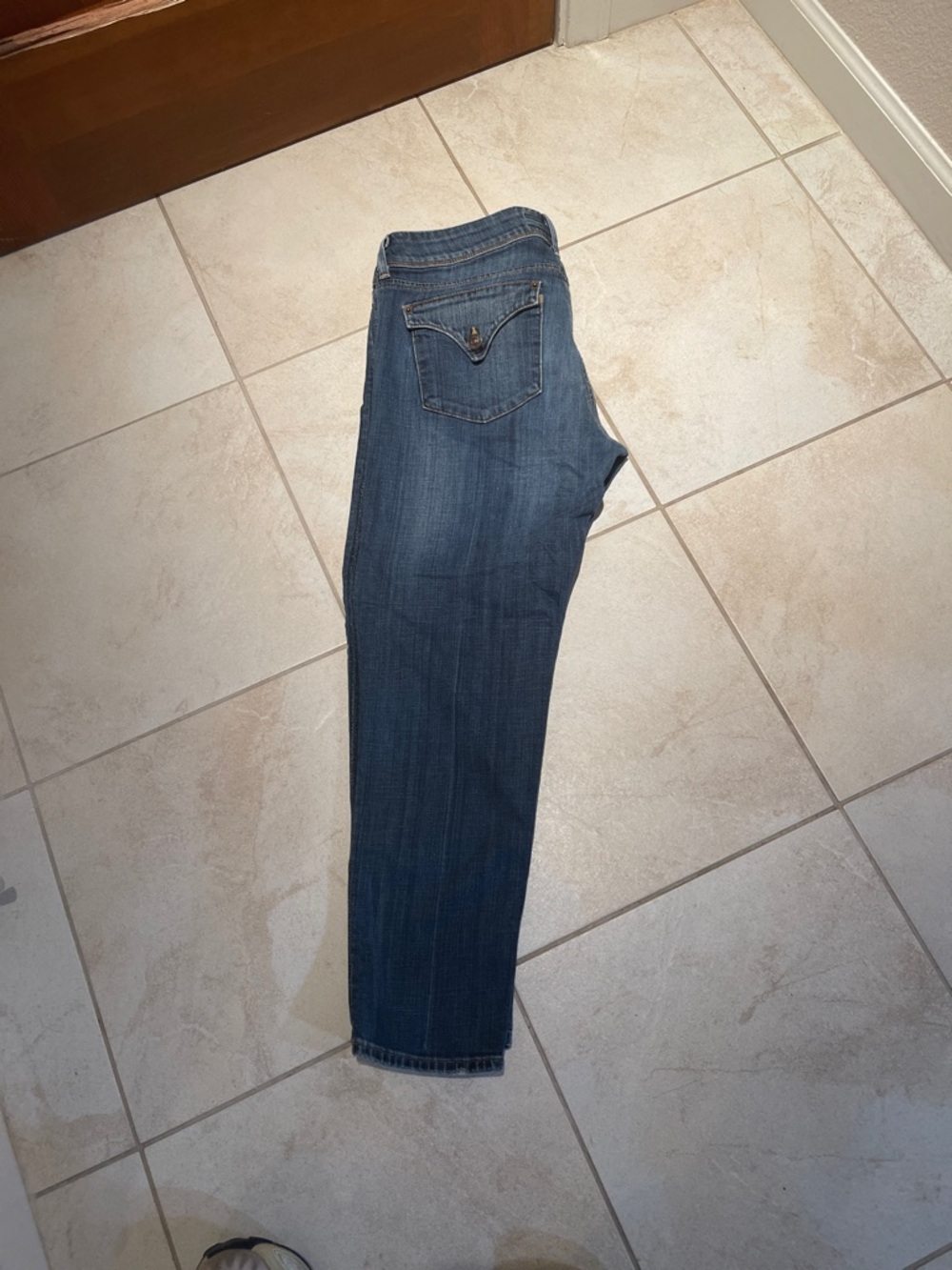 Hudson Jeans Women's Ankle Crop in Dark Blue Denim